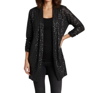 Autres Filles Sequin Detailed Open Front Blazer Size Large NWT